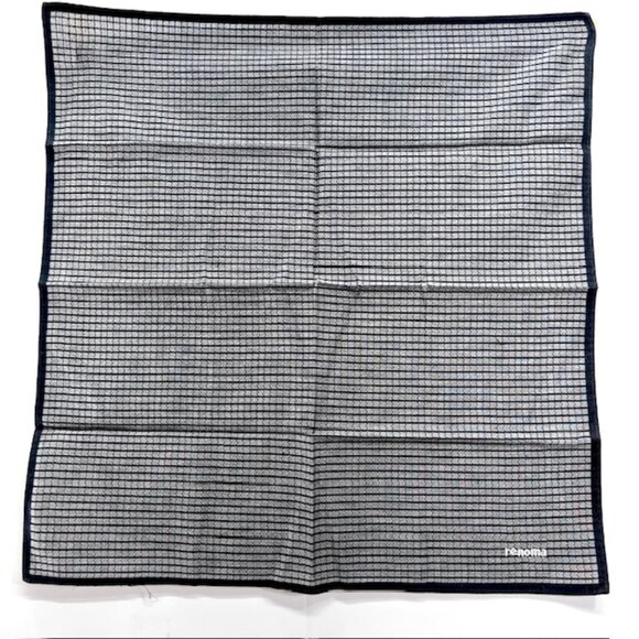 New 2 Renoma Paris Men Handkerchiefe costton/silk, 18 gray black with Dog (38) - Picture 7 of 9